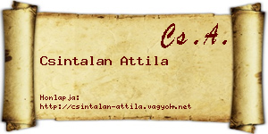 Csintalan Attila névjegykártya